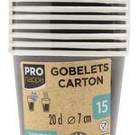 PROnappe Einweg-Kaffeebecher, schwarz 200 ml