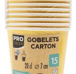 PROnappe Einweg-Kaffeebecher, gelb 200 ml