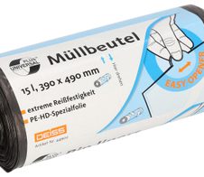 DEISS UNIVERSAL PLUS® Müllbeutel 15,0 l dunkelgrau