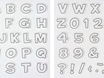HEYDA Motivstempel-Set - Buchstaben & Zahlen