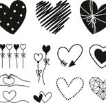 HEYDA Motivstempel-Set - Herzen