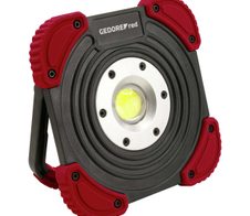 GEDOREred LED-Akku-Baustrahler R95400145 schwarz/rot