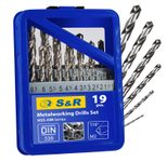 S&R Metallbohrer-Set HSS-GM-Serie 19-teilig