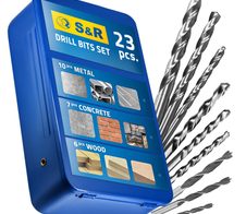 S&R Bohrer-Set HSS M2 Stahl 23-teilig