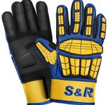 S&R Arbeitshandschuhe Größe 10 schwarz, gelb