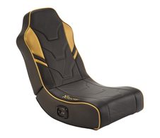 X Rocker Shadow 2.0 Floor Rocker Gaming-Bodensessel für Kinder & Jugendliche mit Audiosystem - schwarz/gold
