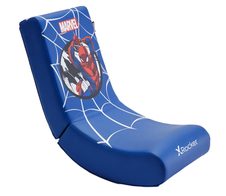 X Rocker Marvel™ Spider-Man Floor Rocker Gaming-Bodensessel für Kinder & Jugendliche - blau