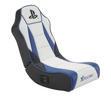 X Rocker Sony Playstation® Geist 2.0 Floor Rocker Gaming-Bodensessel mit 2.0 Audiosystem für Kinder & Jugendliche - weiß/blau