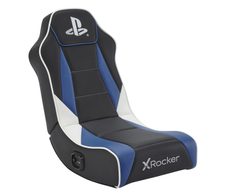 X Rocker Sony Playstation® Geist 2.0 Floor Rocker Gaming-Bodensessel mit 2.0 Audiosystem für Kinder & Jugendliche - schwarz/blau