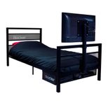 X Rocker Basecamp Metall Gaming-Bett mit TV-Halterung für Kinder & Jugendliche - schwarz