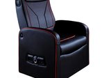 X Rocker Shift Luxe Junior 2.1 Ottoman Gaming-Sessel mit Stereo-Lautsprechersystem und Subwoofer - schwarz/rot