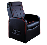 X Rocker Shift Luxe Junior 2.1 Ottoman Gaming-Sessel mit Stereo-Lautsprechersystem und Subwoofer - schwarz/rot
