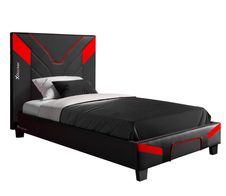 X Rocker Cerberus MKII Gaming-Bett für Kinder & Jugendliche - carbon/rot