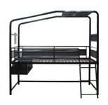 X Rocker Midsleeper Contra Gaming-Bett mit TV-Halterung für Kinder & Jugendliche - schwarz