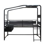 X Rocker Midsleeper Contra Gaming-Bett mit TV-Halterung für Kinder & Jugendliche - schwarz