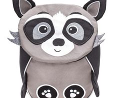 BELMIL® Kindergartenrucksack Mini Animals Raccoon 18,0 x 11,0 x 25,0 cm grau/schwarz 4,0 l