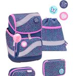 BELMIL® Schulranzen-Set Smarty Amazing Polka 29,0 x 21,0 x 40,0 cm blau 20 l