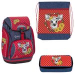 BELMIL® Schulranzen-Set Comfy Little Cute Friends Daisy 26,0 x 19,0 x 42,0 cm rot 18 l