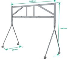 Yealink MB-FloorStand-D652 Dual für MeetingBoard 65, grau-silber
