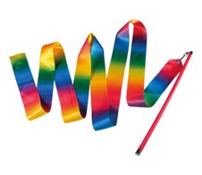 Kuenen® Gymnastikband mehrfarbig Band: 2,0 m lang, Stab: 40,0 cm lang