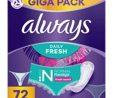 always Slipeinlagen Daily Fresh Flexistyle Normal , 72 St.