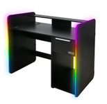 X Rocker Electra Gaming-Schreibtisch mit Wireless-Charging-Funktion und RGB-Beleuchtung - schwarz