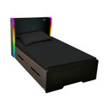 X Rocker Electra Gaming-Bett mit RGB-Beleuchtung - schwarz