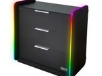 X Rocker Electra Gaming-Kommode mit 3 Schubladen und RGB-Beleuchtung - schwarz