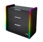 X Rocker Electra Gaming-Kommode mit 3 Schubladen und RGB-Beleuchtung - schwarz