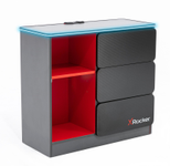 X Rocker Carbon-Tek Gaming Kommode mit LED-Beleuchtung - grau/rot