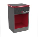 X Rocker Carbon-Tek Gaming Nachttisch mit LED-Beleuchtung & Wireless Charging Ladepad - grau/rot