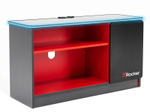 X Rocker Carbon-Tek Gaming TV-Board mit LED-Beleuchtung - grau/rot