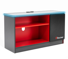 X Rocker Carbon-Tek Gaming TV-Board mit LED-Beleuchtung - grau/rot