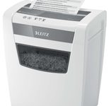 LEITZ IQ Home Office S Aktenvernichter mit Partikelschnitt bis 8 Blatt weiß