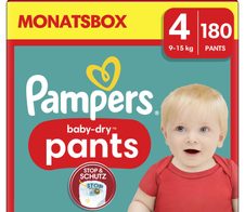 Pampers® Windeln BabyDryPants Größe 4 180ST für Babys und Kleinkinder (4-18 Monate)
