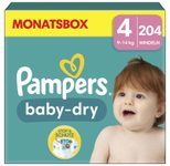 Pampers® Windeln Baby Dry Größe 4 204ST für Babys und Kleinkinder (4-18 Monate)