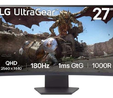 LG 27GS60QX-B. TFT Curved Monitor 68,4cm (27 Zoll), Schwarz