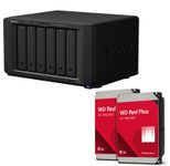 Synology DiskStation DS1621+ 6 Einschübe NAS-Server Leergehäuse + 16TB WD Red Plus SATA 3.5" HDD (2x 8TB)