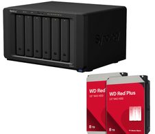 Synology DiskStation DS1621+ 6 Einschübe NAS-Server Leergehäuse + 16TB WD Red Plus SATA 3.5" HDD (2x 8TB)