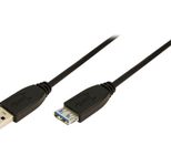 LogiLink USB Typ A (M) zu USB Typ A (W), USB 3.0, 2m