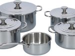 Le Creuset 3-Ply Plus Topfset fünfteilig, silber