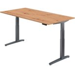 HAMMERBACHER XBHM2E höhenverstellbarer Schreibtisch 65,0 - 130,0 cm -  elektrisch asteiche / grafit