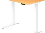 HAMMERBACHER XBHM12 höhenverstellbarer Schreibtisch 65,0 - 130,0 cm -  elektrisch buche / weiß