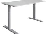 HAMMERBACHER XMKA16 höhenverstellbarer Schreibtisch 70,0 - 120,0 cm - elektrisch lichtgrau / silber