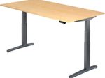 HAMMERBACHER XBHM2E höhenverstellbarer Schreibtisch 65,0 - 130,0 cm - elektrisch ahorn / grafit