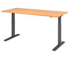 HAMMERBACHER XMKA19 höhenverstellbarer Schreibtisch 70,0 - 120,0 cm - elektrisch buche / grafit