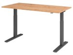 HAMMERBACHER XMKA16 höhenverstellbarer Schreibtisch 70,0 - 120,0 cm - elektrisch asteiche / grafit