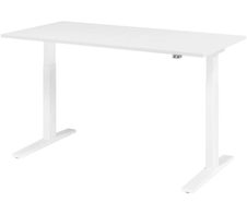 HAMMERBACHER XMKA16 höhenverstellbarer Schreibtisch 70,0 - 120,0 cm - elektrisch weiß / weiß