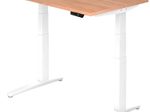 HAMMERBACHER XBHM12 höhenverstellbarer Schreibtisch 65,0 - 130,0 cm -  elektrisch nussbaum / weiß