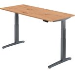 HAMMERBACHER XBHM19 höhenverstellbarer Schreibtisch 65,0 - 130,0 cm -  elektrisch asteiche / grafit